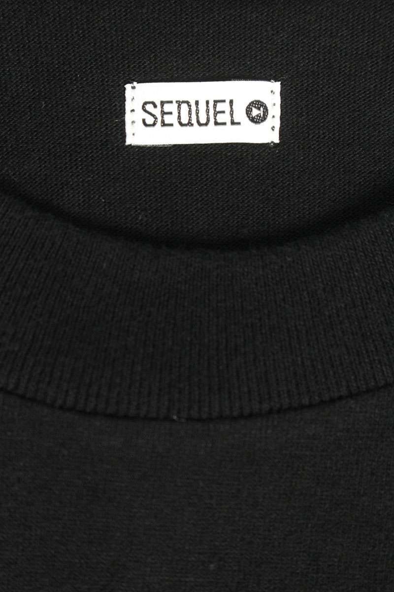 シークエル 24AW SQ-24AW-LT-03 ロゴプリント長袖カットソー メンズ