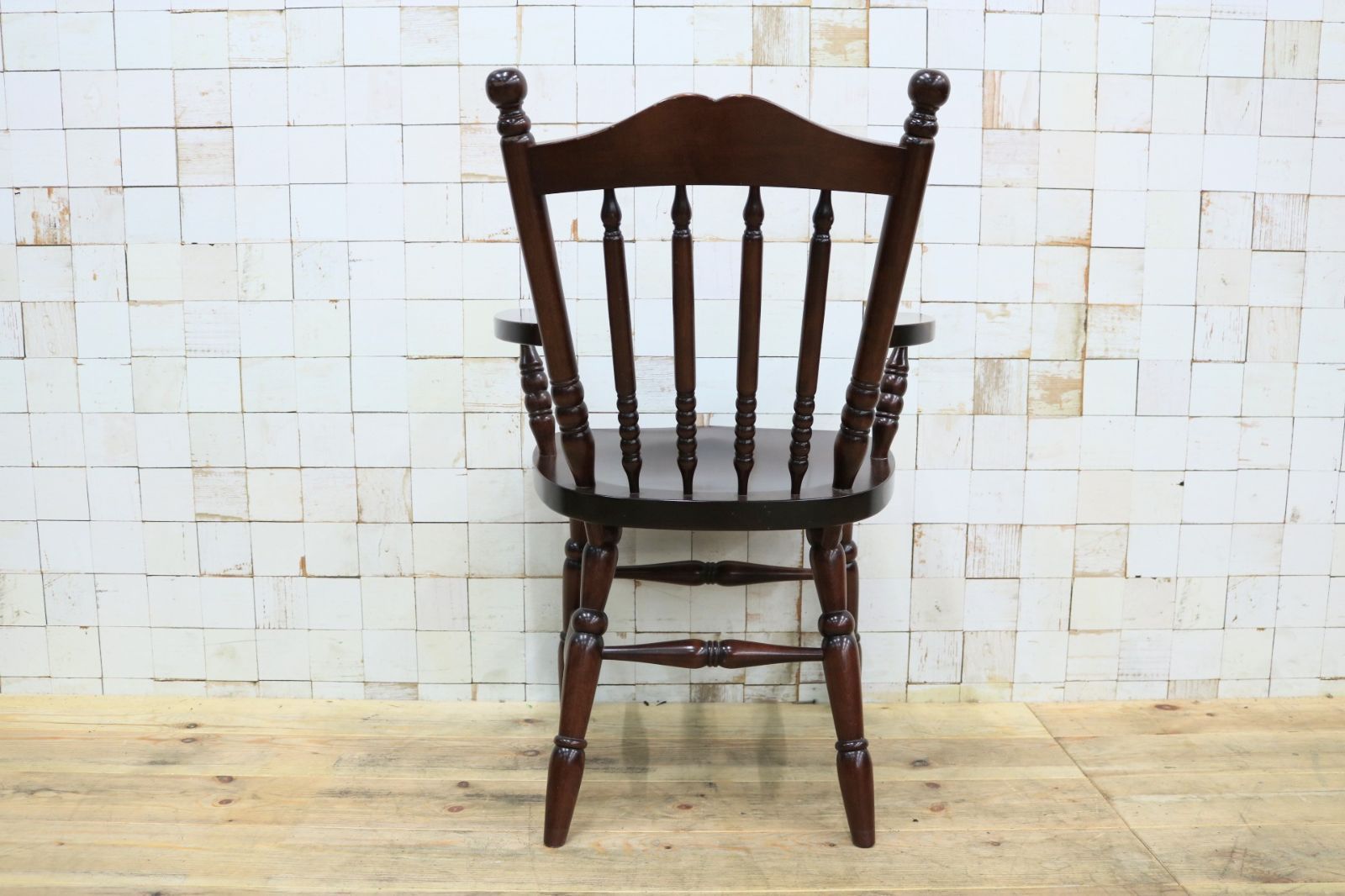 ①ミキモク ウィンザーチェア ダイニングチェア レトロ アンティーク