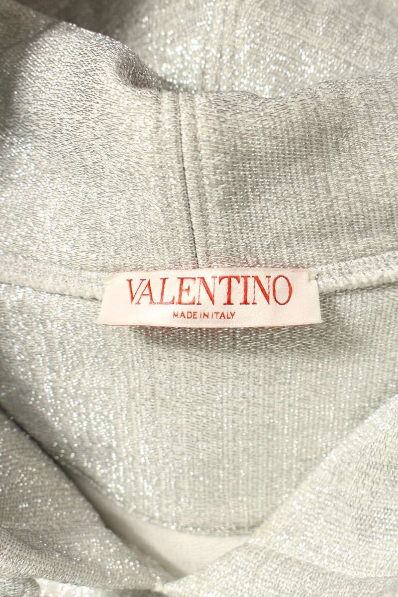 VALENTINO ロゴエンボス ノースリーブ プルオーバー パーカー M VALENTINO - ヴァレンチノ XV3MF18186M エンボスロゴプルオーバー