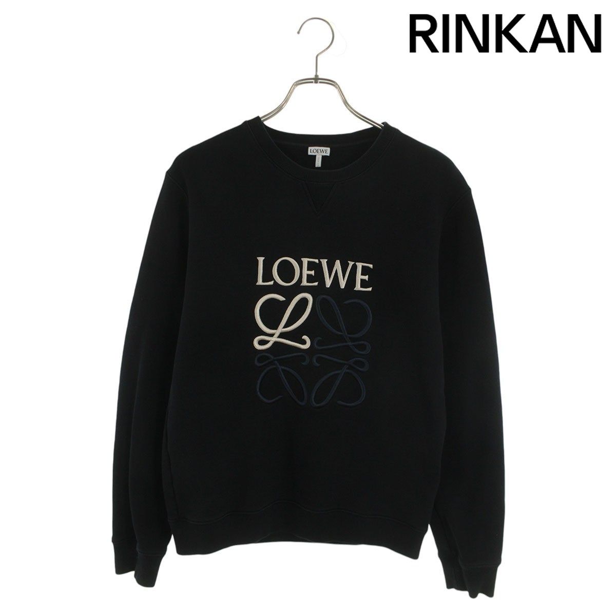 ロエベ サイズ:L  H526Y24J07 アナグラム刺繍クルーネックスウェット 中古 SB01 ロエベ H526Y24J07 アナグラム刺繍クルーネックスウェット メンズ M