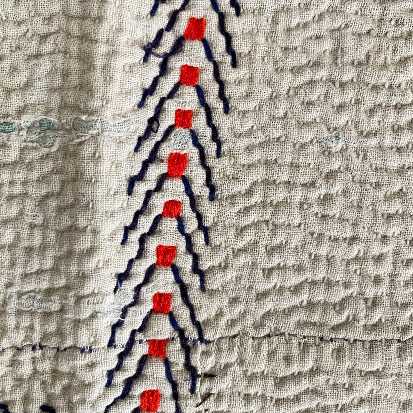 3571 ラリーキルト カンタキルト オールドファブリック ハギレ インド