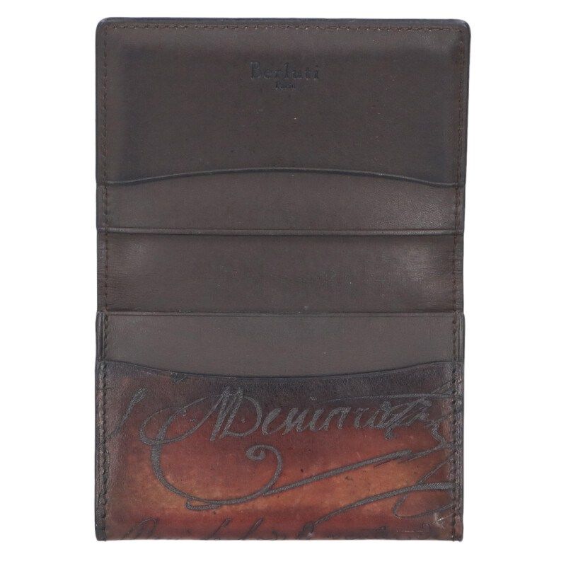 ベルルッティ カリグラフィ スクリットレザーカードケース メンズ