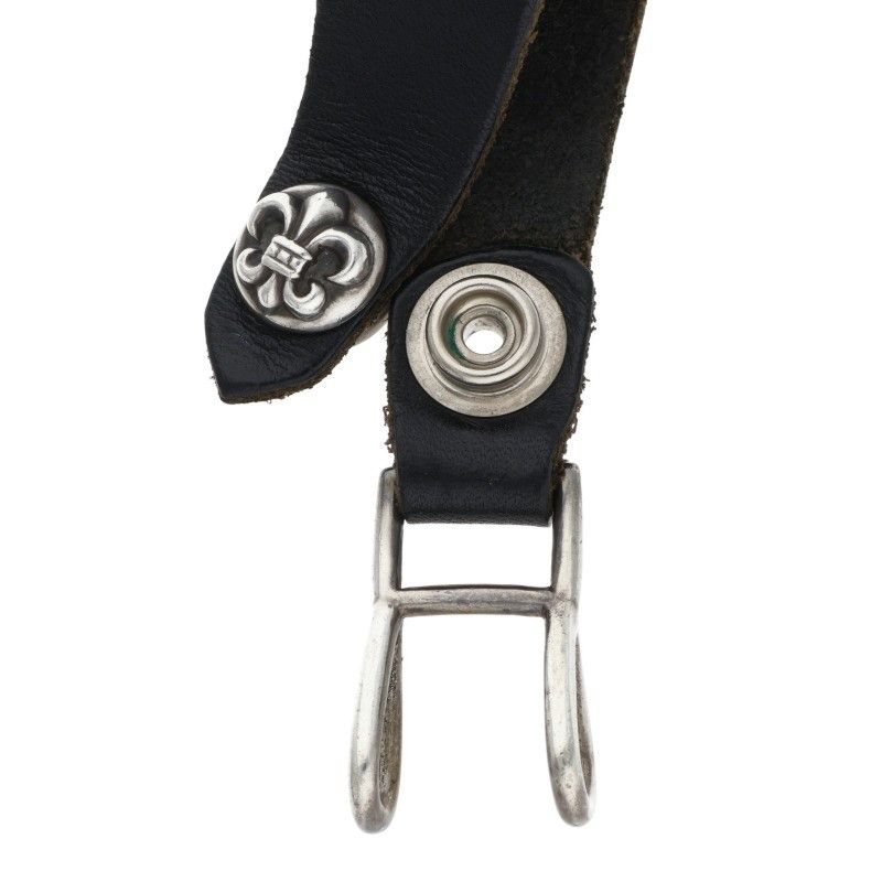 クロムハーツ BELT LOOP フレアボールボタンレザーベルトループ メンズ