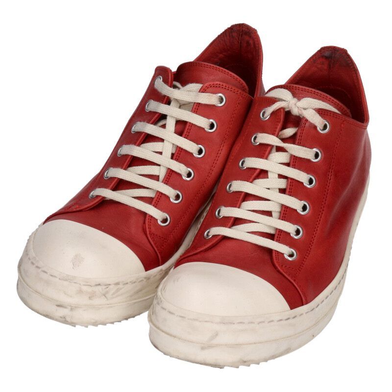 リックオウエンス RAMONES LOW ラモーンズレザーローカットスニーカー