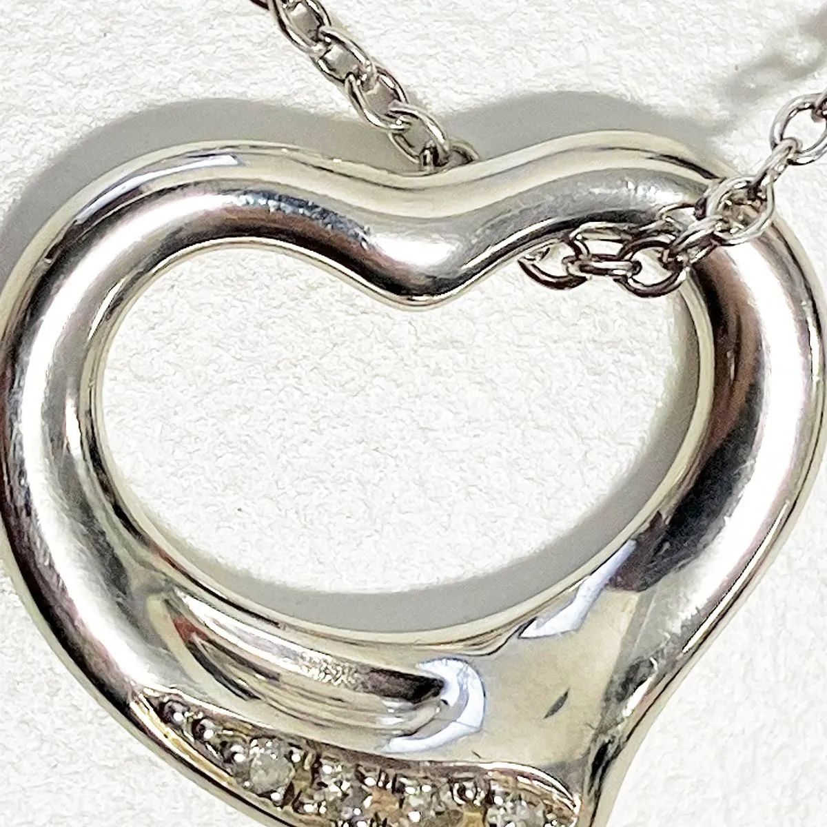 TIFFANY&Co. ティファニー オープンハート 4粒ダイヤ 0.02ct 
