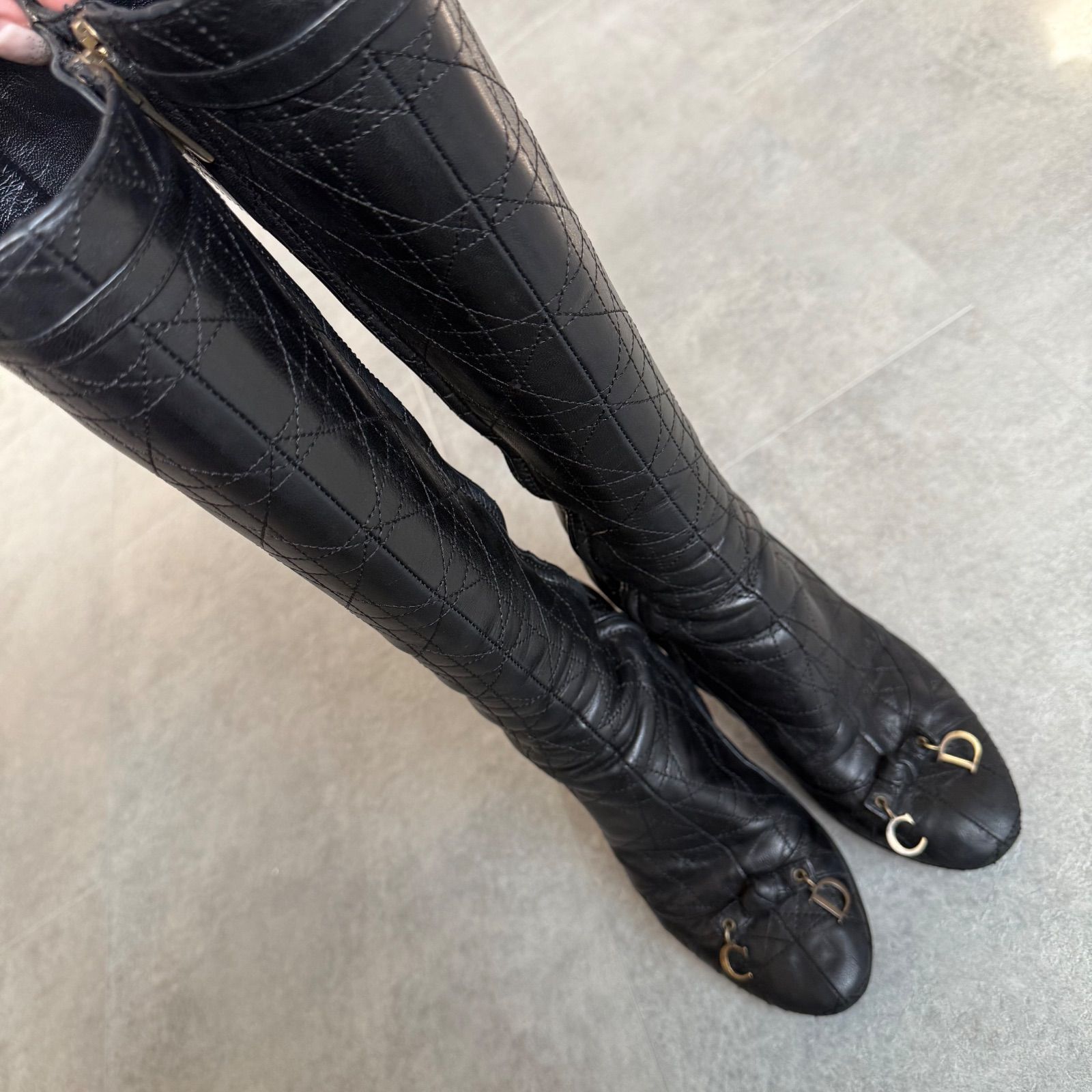 Christian Dior クリスチャンディオール カナージュ ステッチ CDロゴ