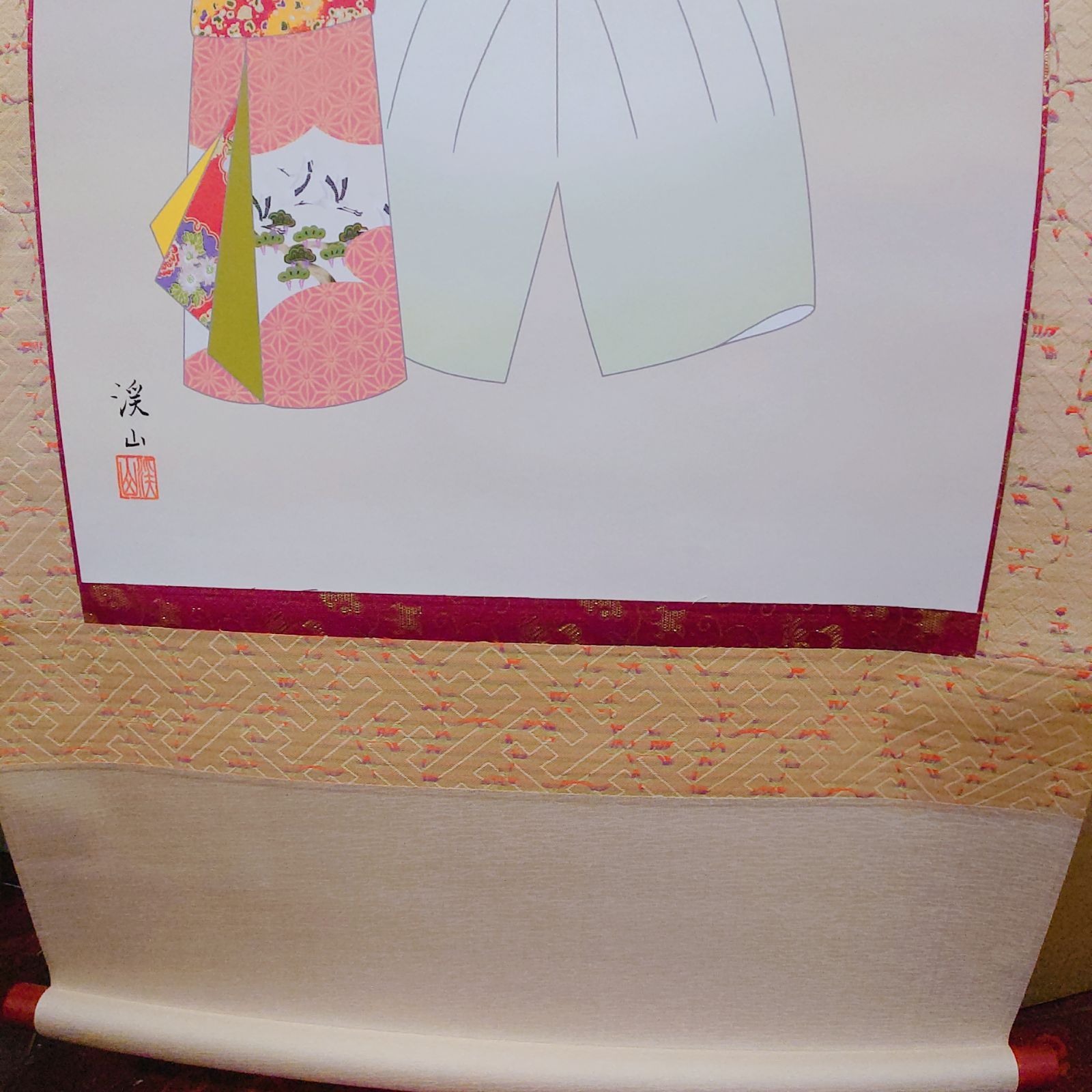 観賞用 掛軸 掛け軸 立雛 桃の節句 ひな祭り 季節 春 桐箱付 - メルカリ