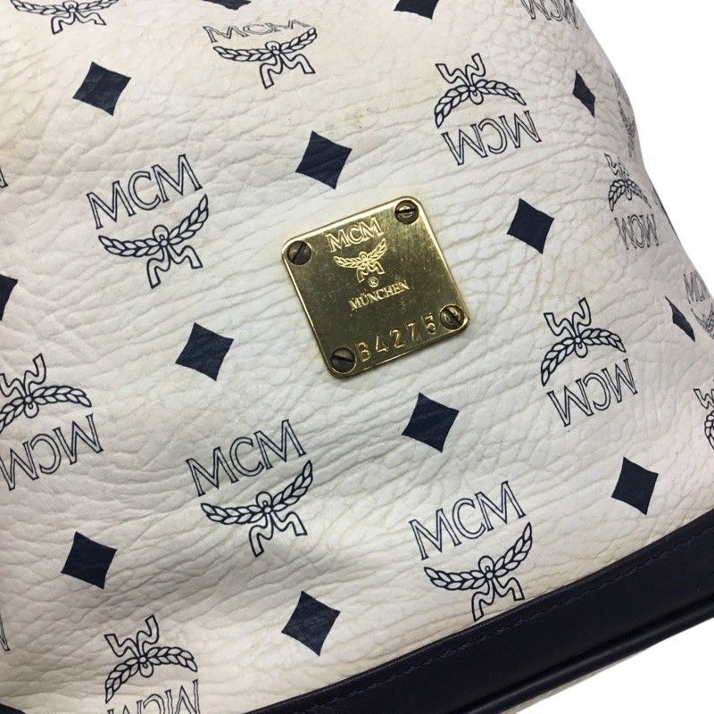 MCM【エムシーエム】巾着型 ショルダーバッグ ロゴグラム ヴィセトス