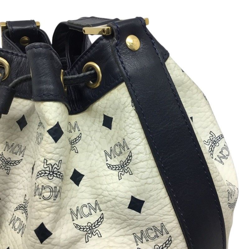 MCM【エムシーエム】巾着型 ショルダーバッグ ロゴグラム ヴィセトス