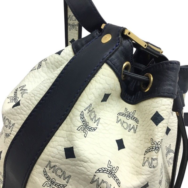 MCM【エムシーエム】巾着型 ショルダーバッグ ロゴグラム ヴィセトス