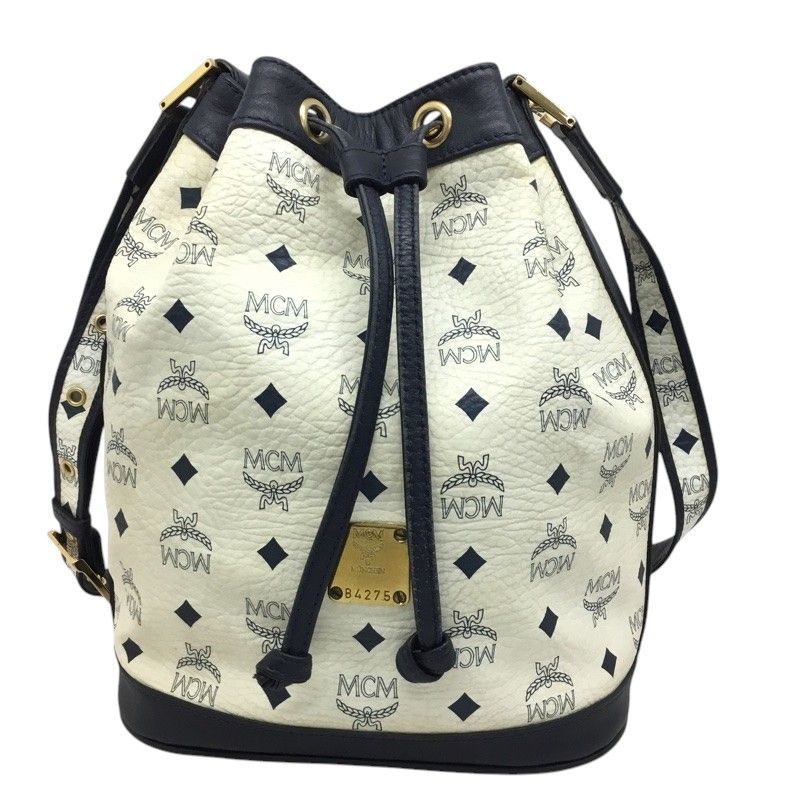 MCM【エムシーエム】巾着型 ショルダーバッグ ロゴグラム ヴィセトス