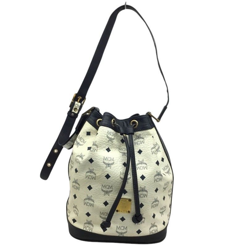 MCM【エムシーエム】巾着型 ショルダーバッグ ロゴグラム ヴィセトス