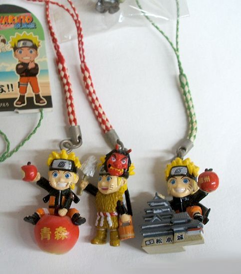 ほぼ未開封・未使用 ☆ NARUTO 疾風伝 ご当地 根付ストラップ 15個