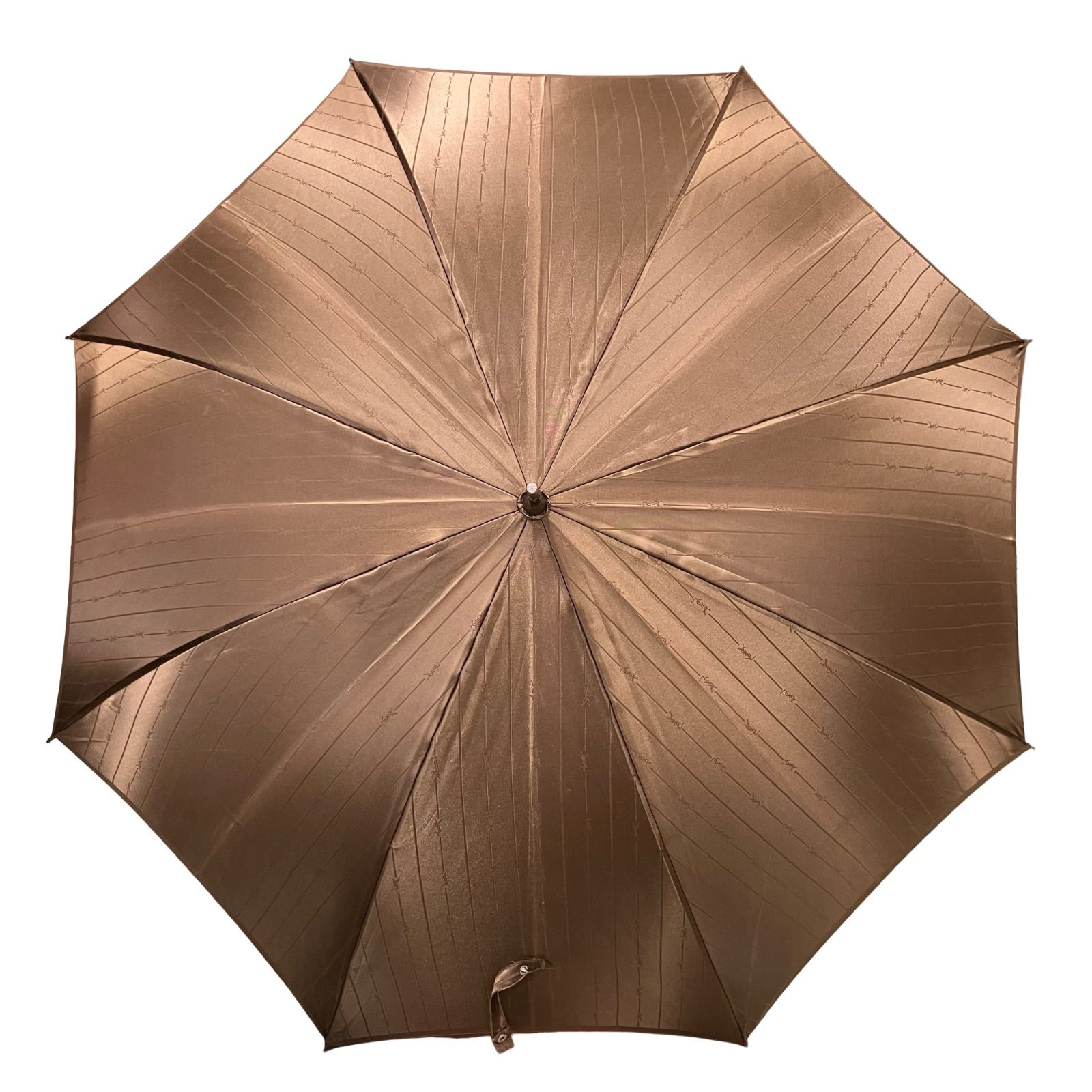 RE348 Yves Saint Laurent イヴサンローラン YSL ロゴ模様 ブラウン 長