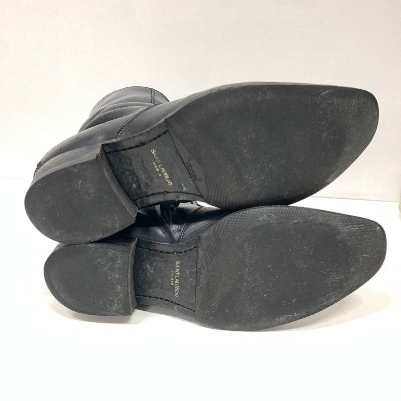 中古品】SAINT LAURENT サンローラン PARIS サイドゴア ブーツ サイド