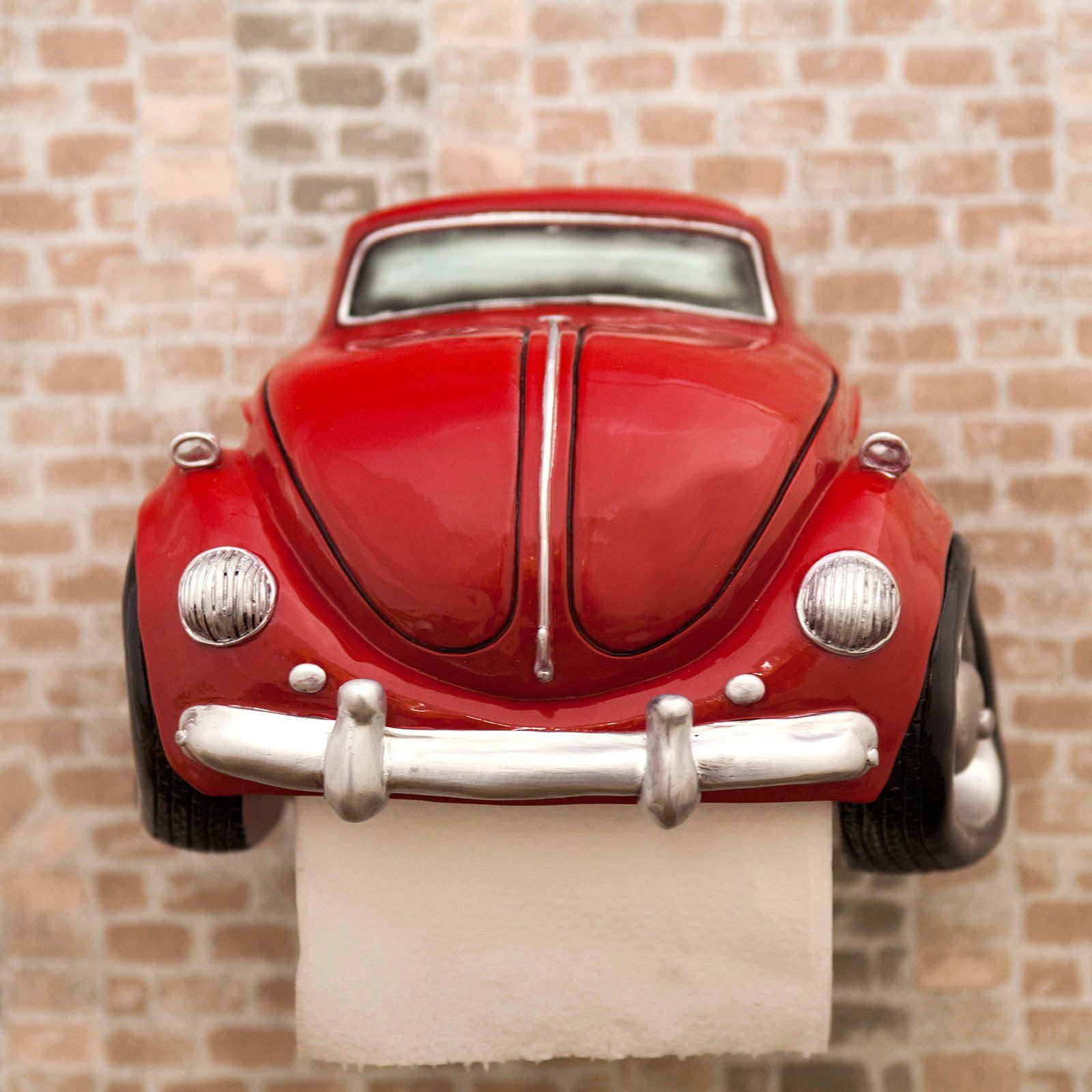 秋月貿易 ペーパーホルダーカバー RED CAR W20×D15×H15cm オールディーズ トイレットペーパーホルダー GA485BR [RED CAR]