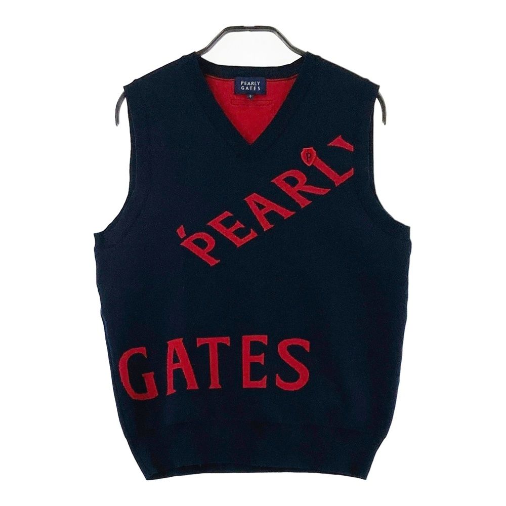 サイズ：0 PEARLY GATES パーリーゲイツ ニットベスト ネイビー系