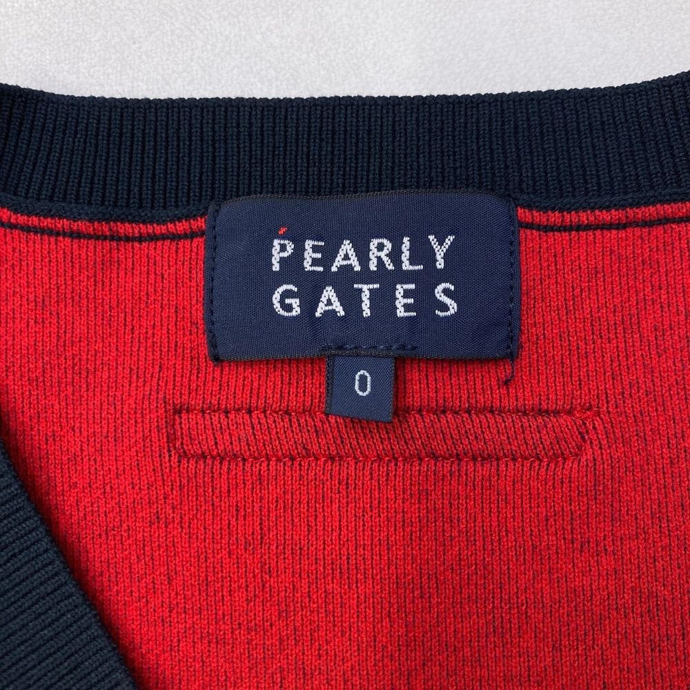 サイズ：0 PEARLY GATES パーリーゲイツ  ニットベスト  ネイビー系 [240101592769] ゴルフウェア レディース ストスト サイズ：0 PEARLY GATES パーリーゲイツ ニットベスト ネイビー系