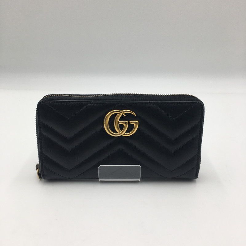 中古品】GUCCI グッチ GGマーモント ダブルG ジップアラウンド