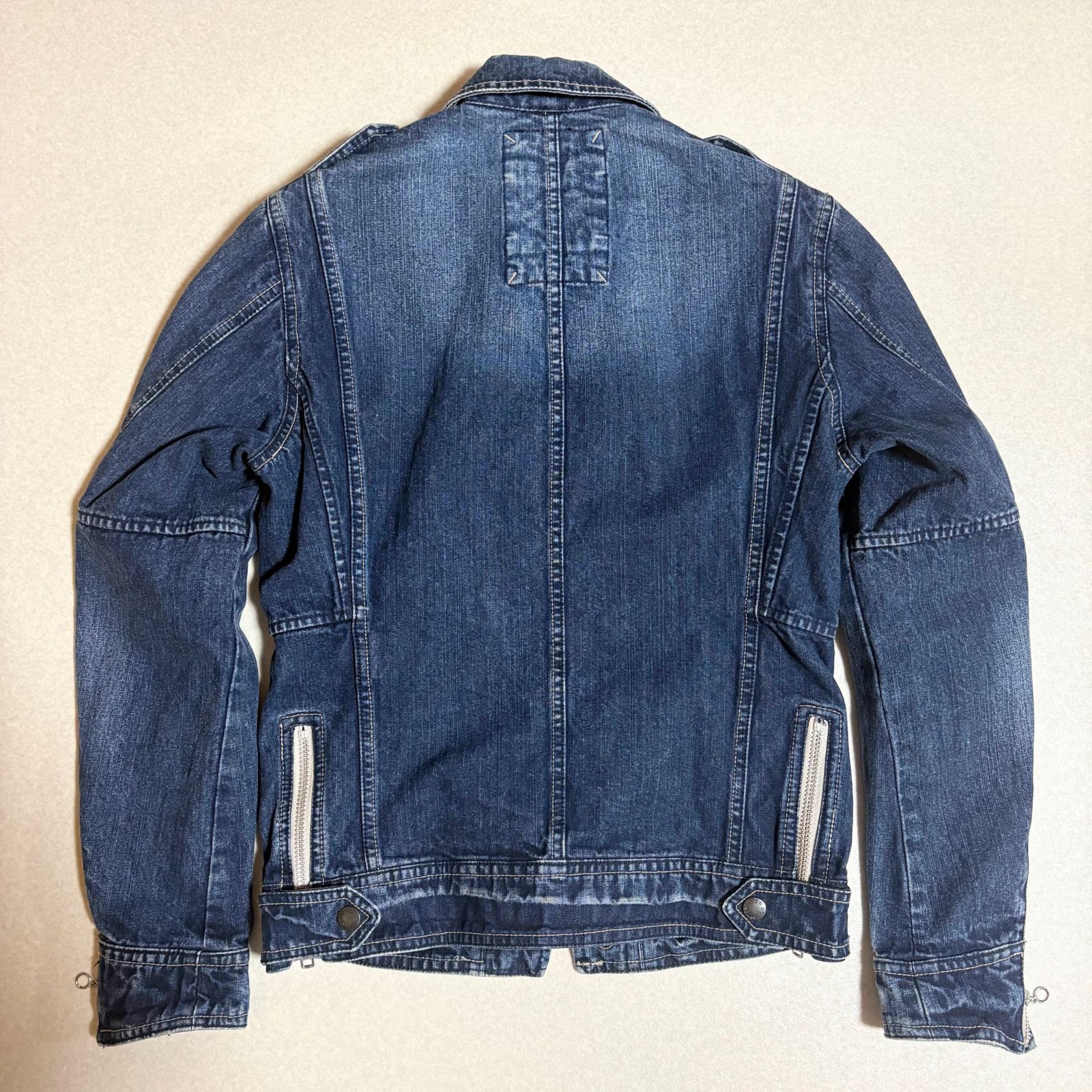 極美品】 AVIREX アヴィレックス VARSITYライン デニムジャケット 