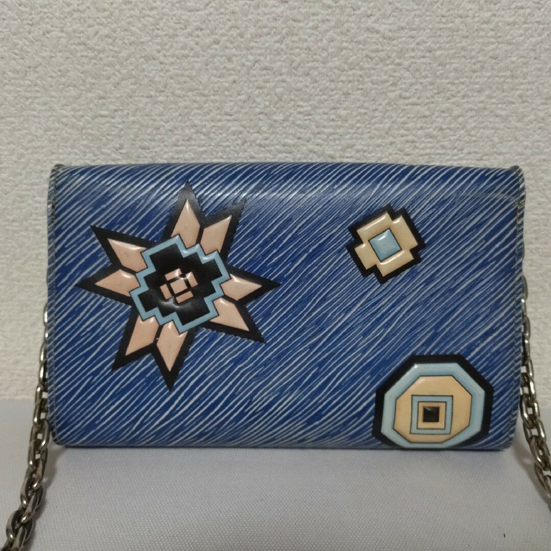 美品 ルイヴィトン エピデニム ポルトフォイユツイストチェーン M61490