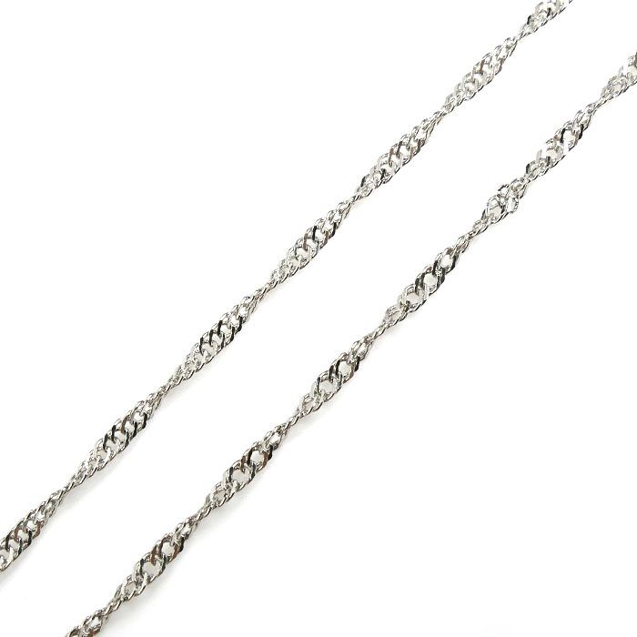 真珠 Pt850プラチナ 帯留め レディース 【中古】 Pt850プラチナ ネックレス スクリュー 1.8g 42cm レディース 中古