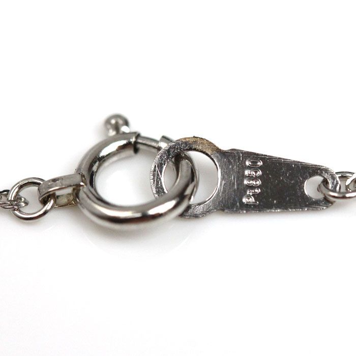 Pt850プラチナ ネックレス スクリュー 1.8g 42cm レディース 中古