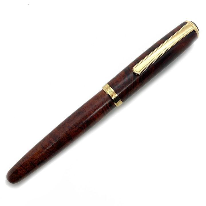 万年筆 ＃3776 14 K プラチナ万年筆 ブラウン 木目 筆記用具 筆記具 文房具 ブランド ネコポス配送