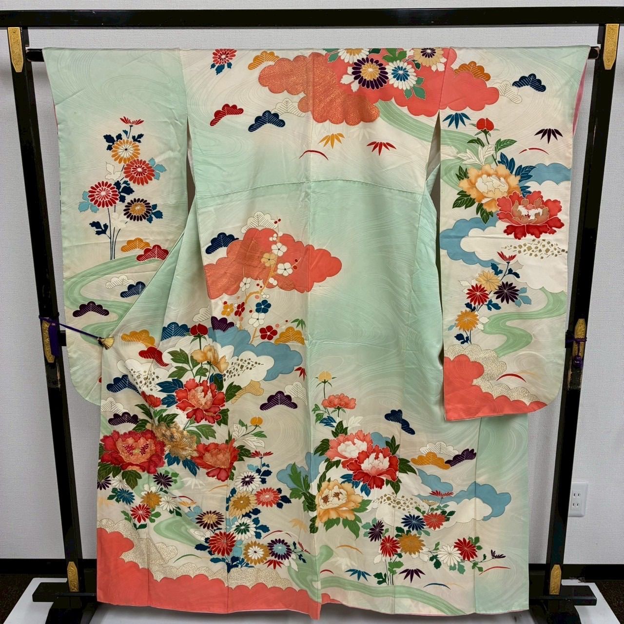 振袖 アンティーク 金駒刺繍 友禅 正絹 着物 MK-2918 - メルカリ