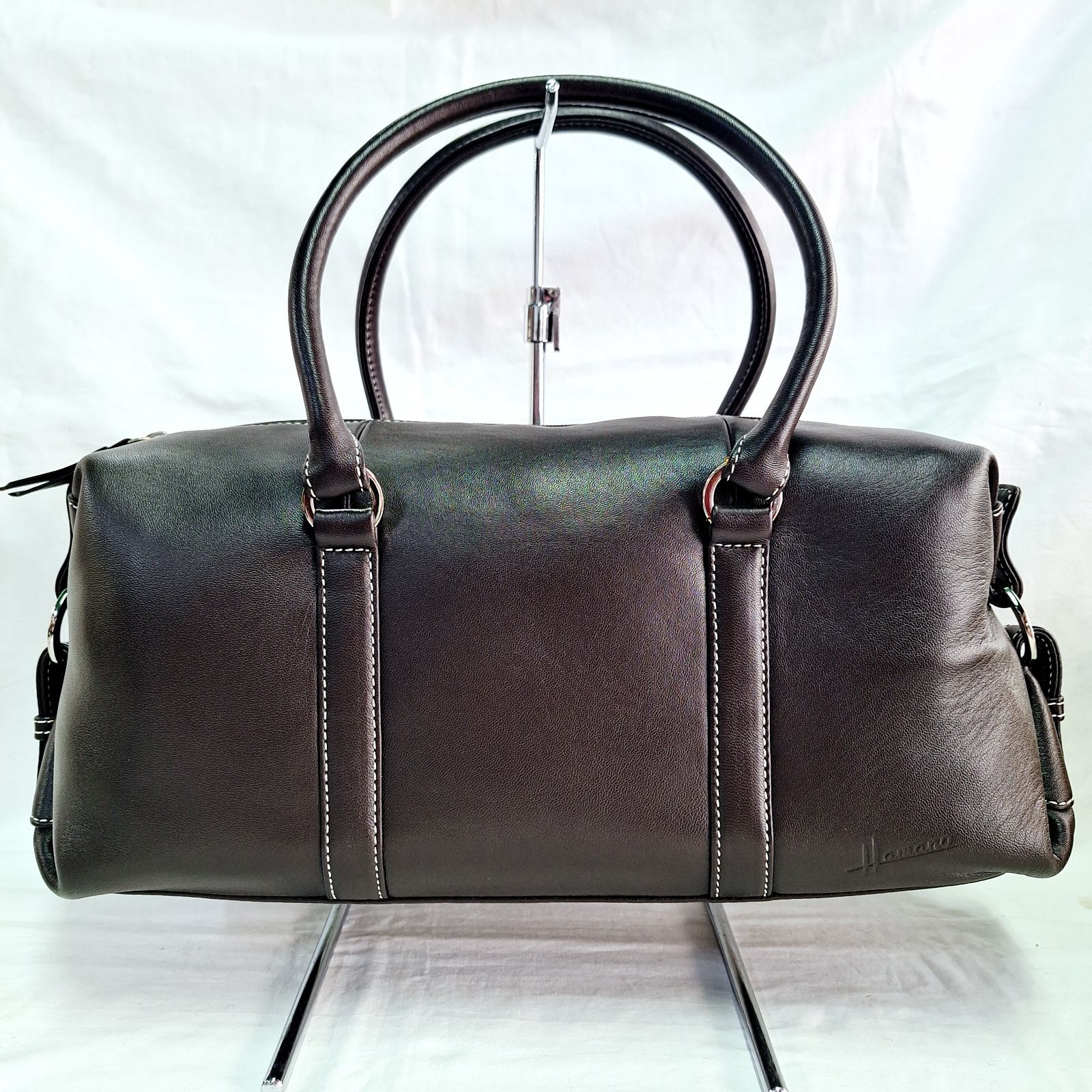 未使用☆保存袋付き HAMANO ハマノ 濱野皮革工藝 ミニボストンバッグ