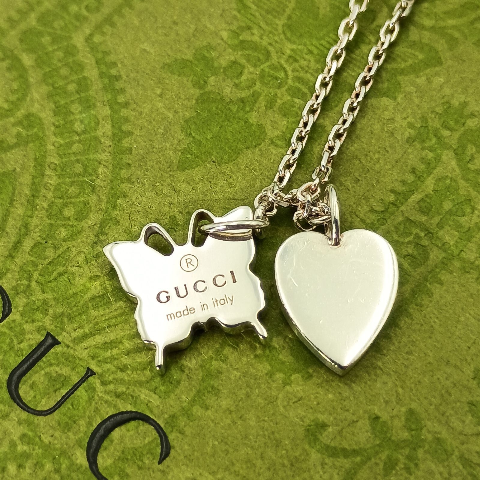 GUCCI グッチ ハート バタフライ ネックレス レディース シルバー925