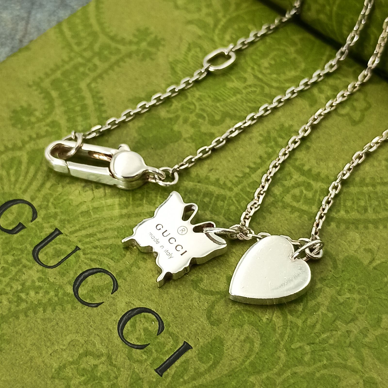 GUCCI グッチ ハート バタフライ ネックレス レディース シルバー925