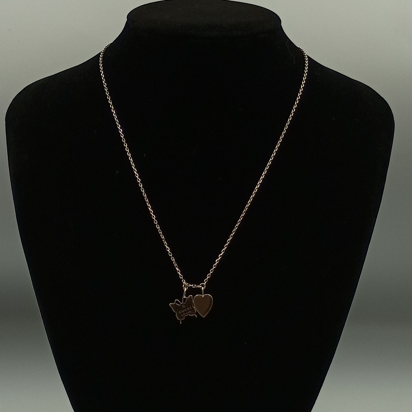 GUCCI グッチ ハート バタフライ ネックレス レディース シルバー925