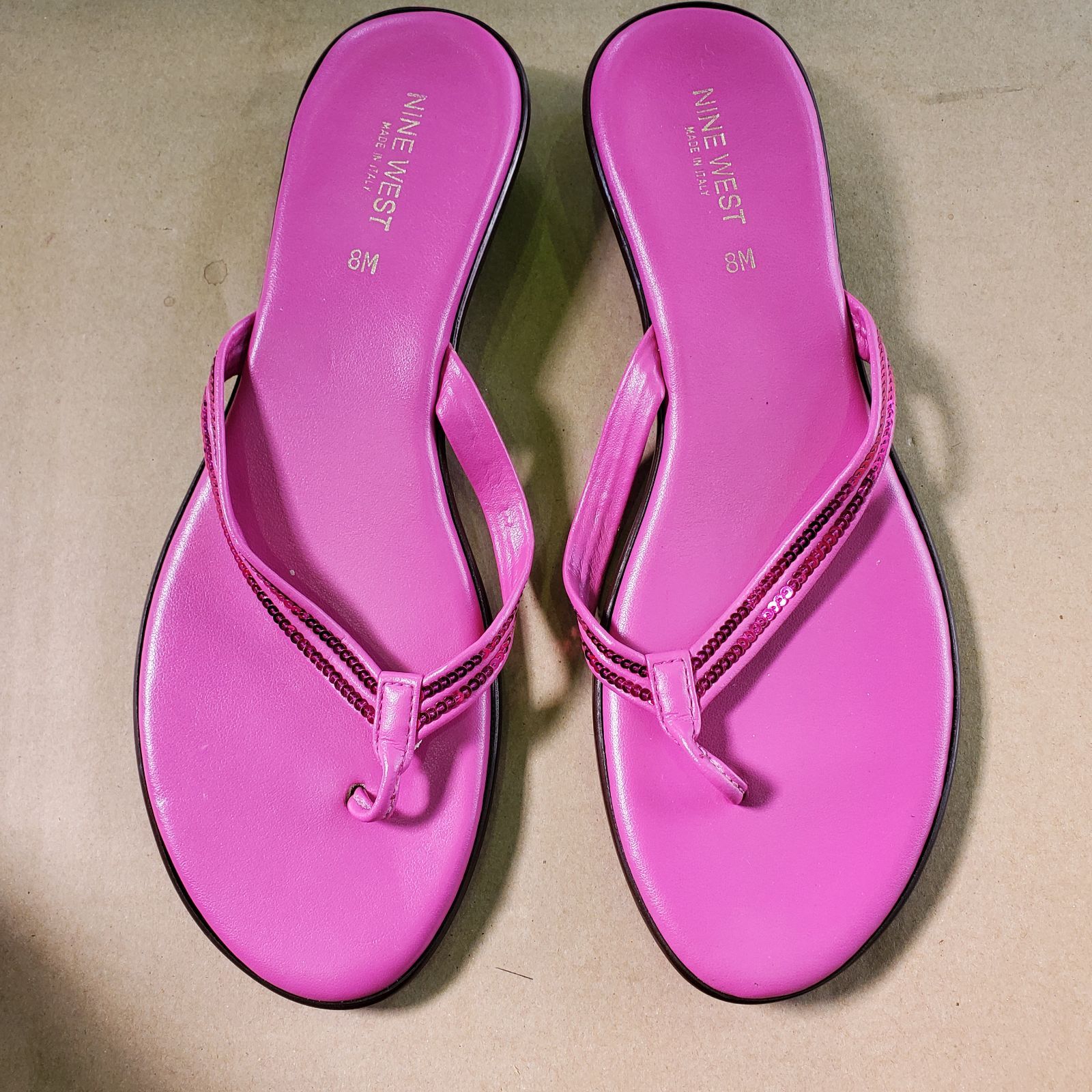 Nine West 8M ピンク サンダル ナインウエスト - メルカリ