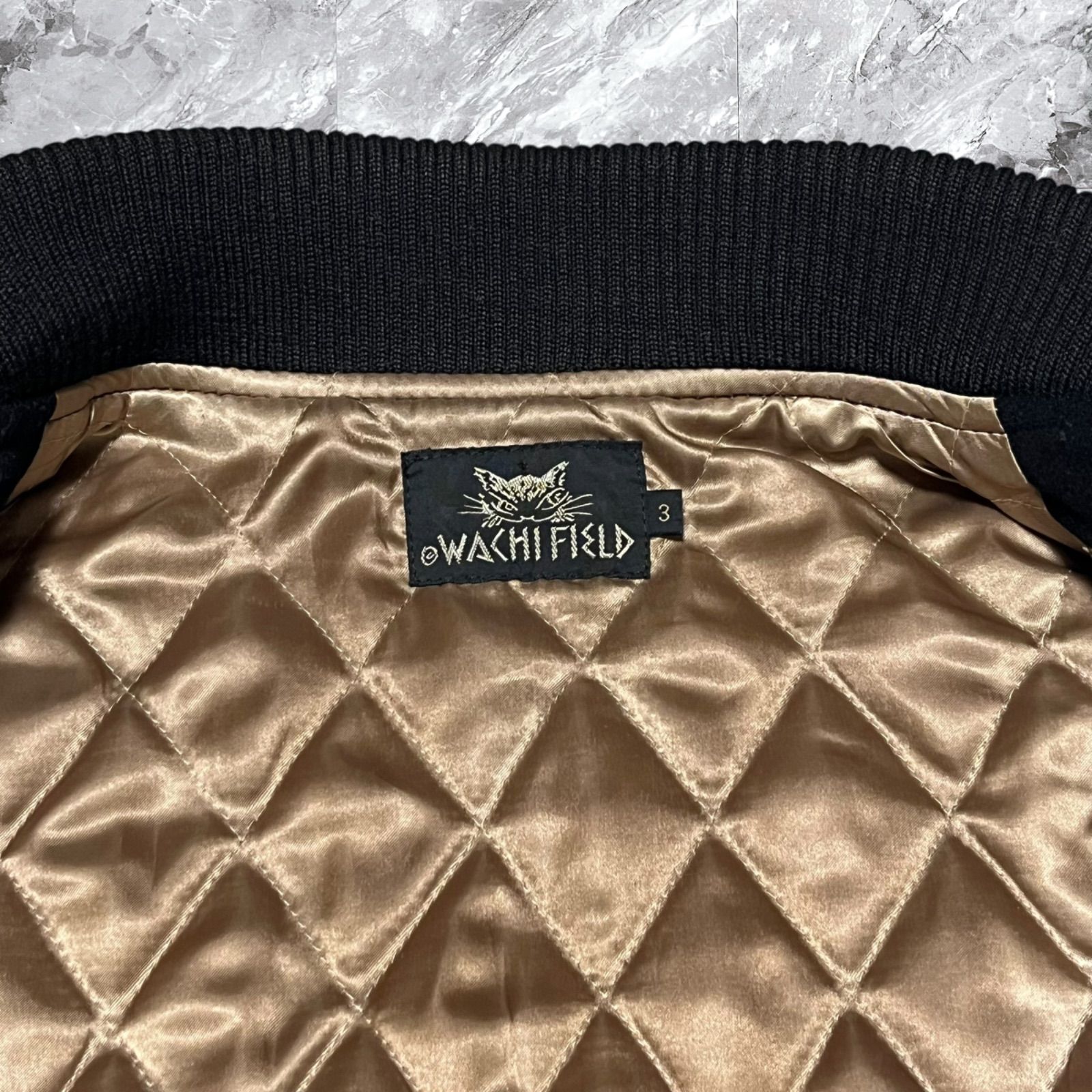 極美品 WACHI FIELD わちふぃーるど スタジャン ダヤン ウール 