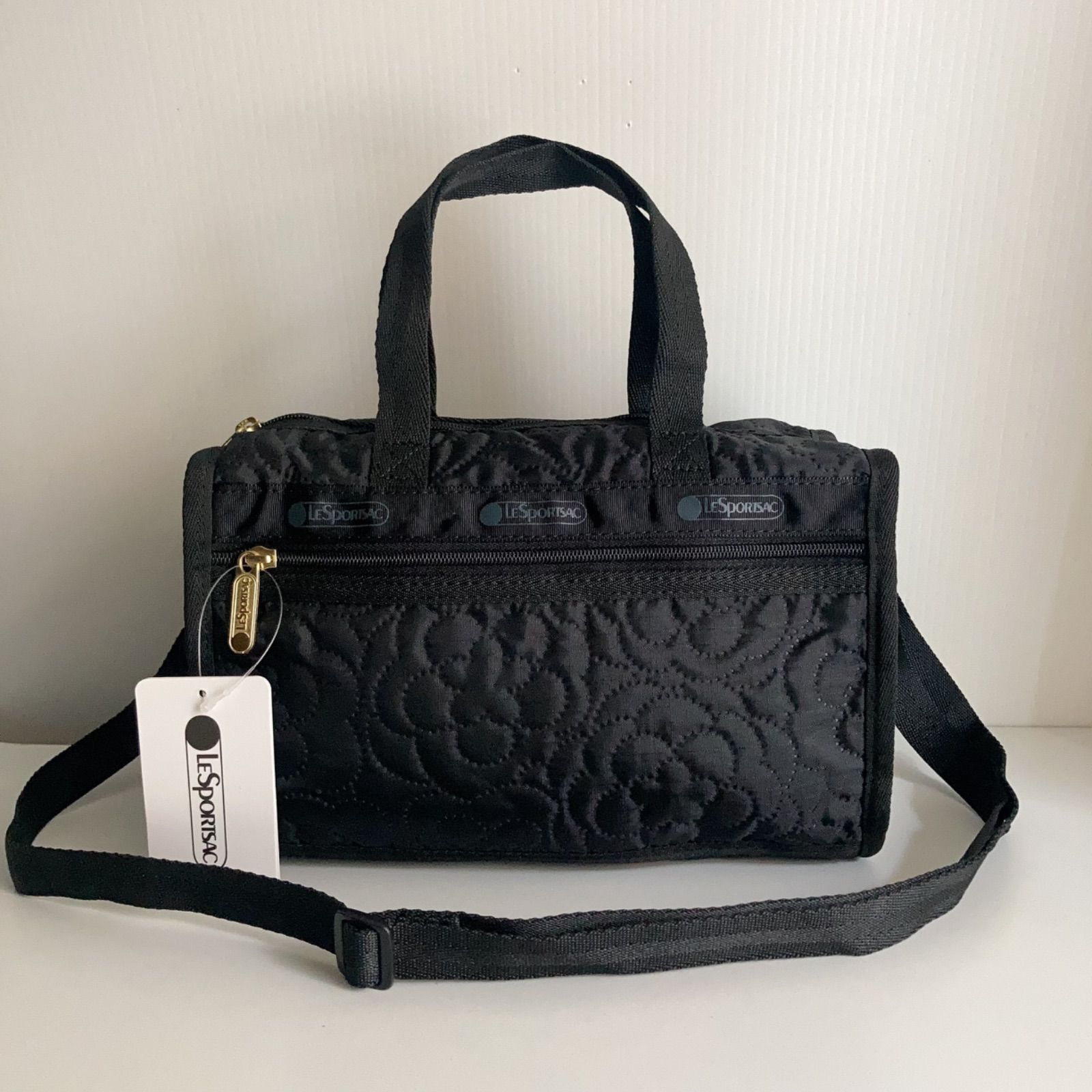 レスポートサック パフィーブロッサムズ ブラック ショルダーバッグ