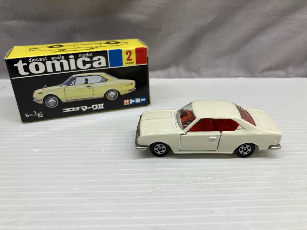 トミカ No.2 コロナ マｰクII(ホワイト) 復刻版黒箱 中国製 トミー