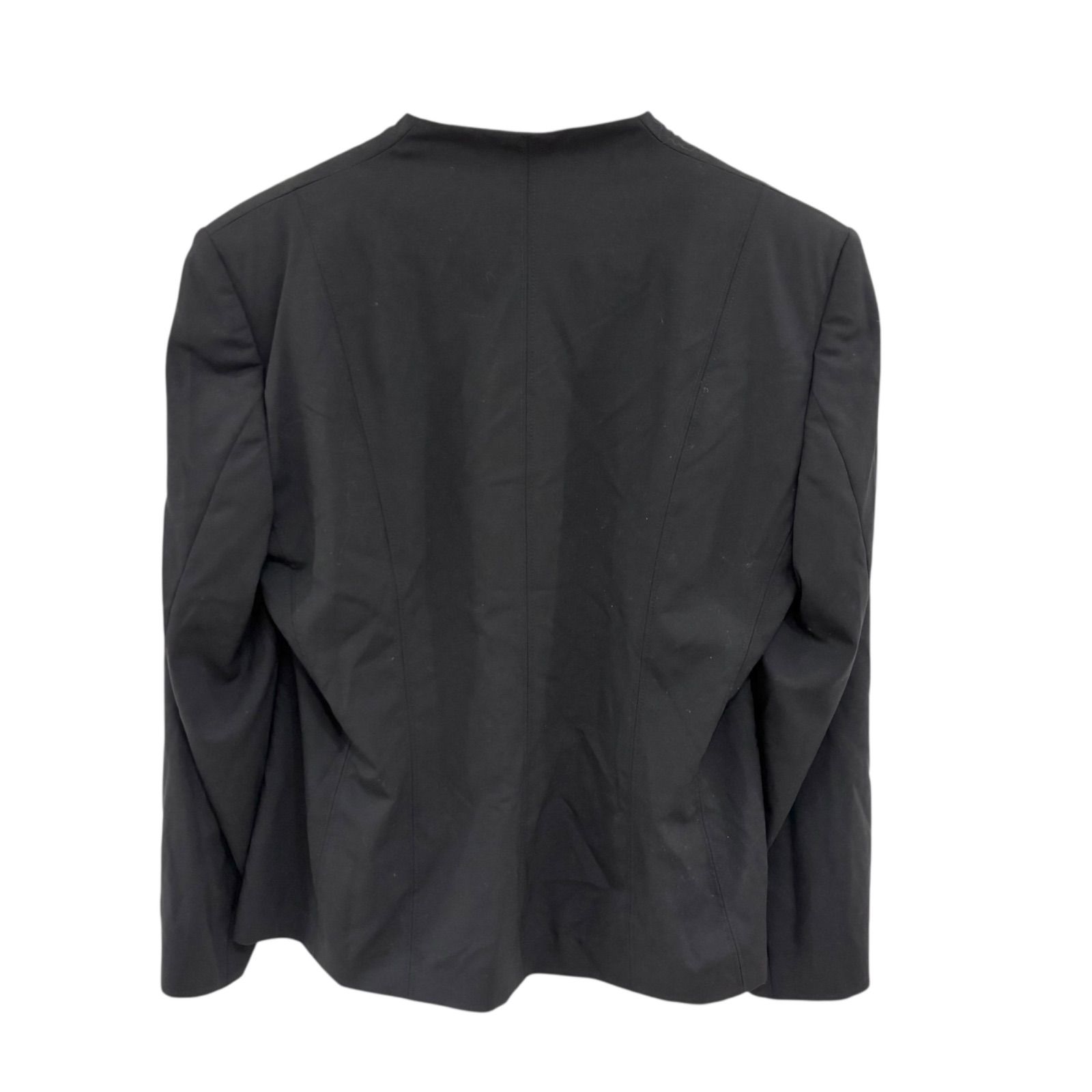 Z1718 HERNO ヘルノ イタリア製 ノーカラージャケット ブラック 黒