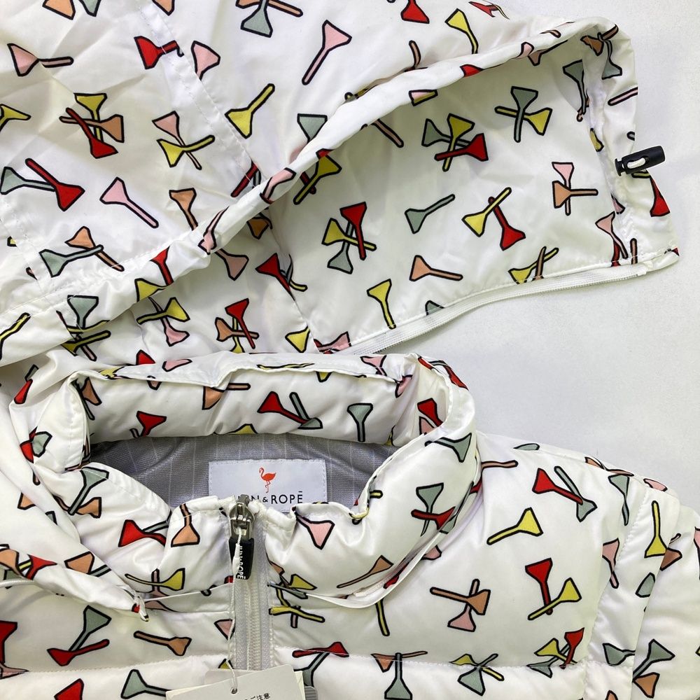 JUN&ROPE' ジュンアンドロペ ジュンロペ ホワイトダウンジャケット セール】【撥水】タフタフロントロゴジップブルゾン（その他アウター