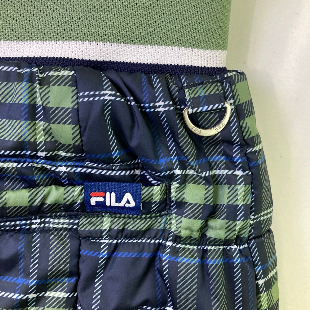サイズ：S FILA GOLF フィラゴルフ 中綿 ジップワンピース チェック柄
