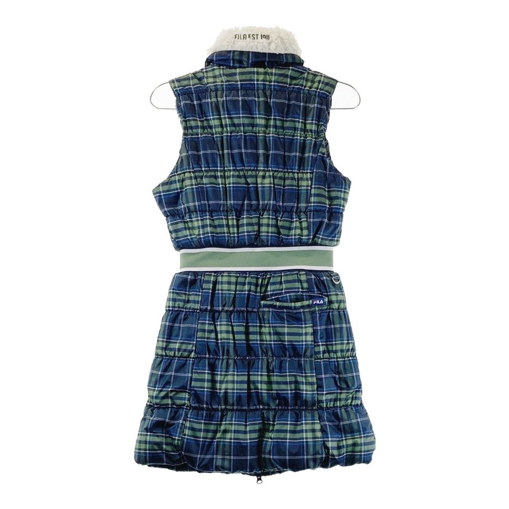 FILA GOLF 中綿入りチェックパンツ ネイビー FILA GOLF ネイビー チェックパンツ 裏起毛 - メルカリ