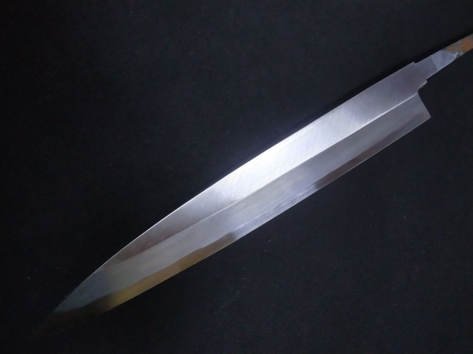  堺業務用刃物メーカー直売 七寸 柳刃包丁 左用 青二鋼 木戸仕上げ 黒檀八角水牛柄 口輪白黒選択可 柳刃包丁 包丁 ナイフ