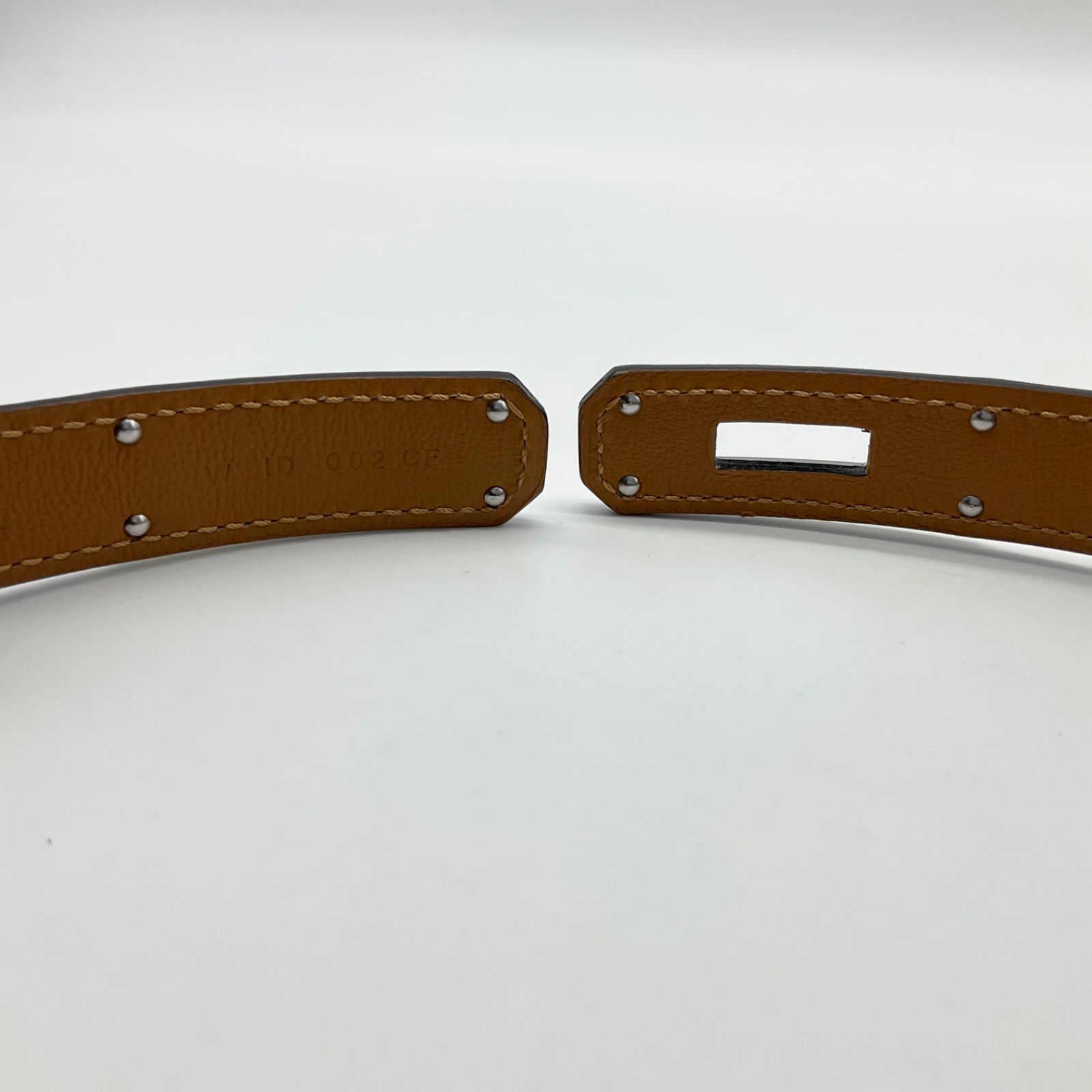 HERMES エルメス ケリー 18 ベルト ヴォーエプソン ゴールド ブラウン