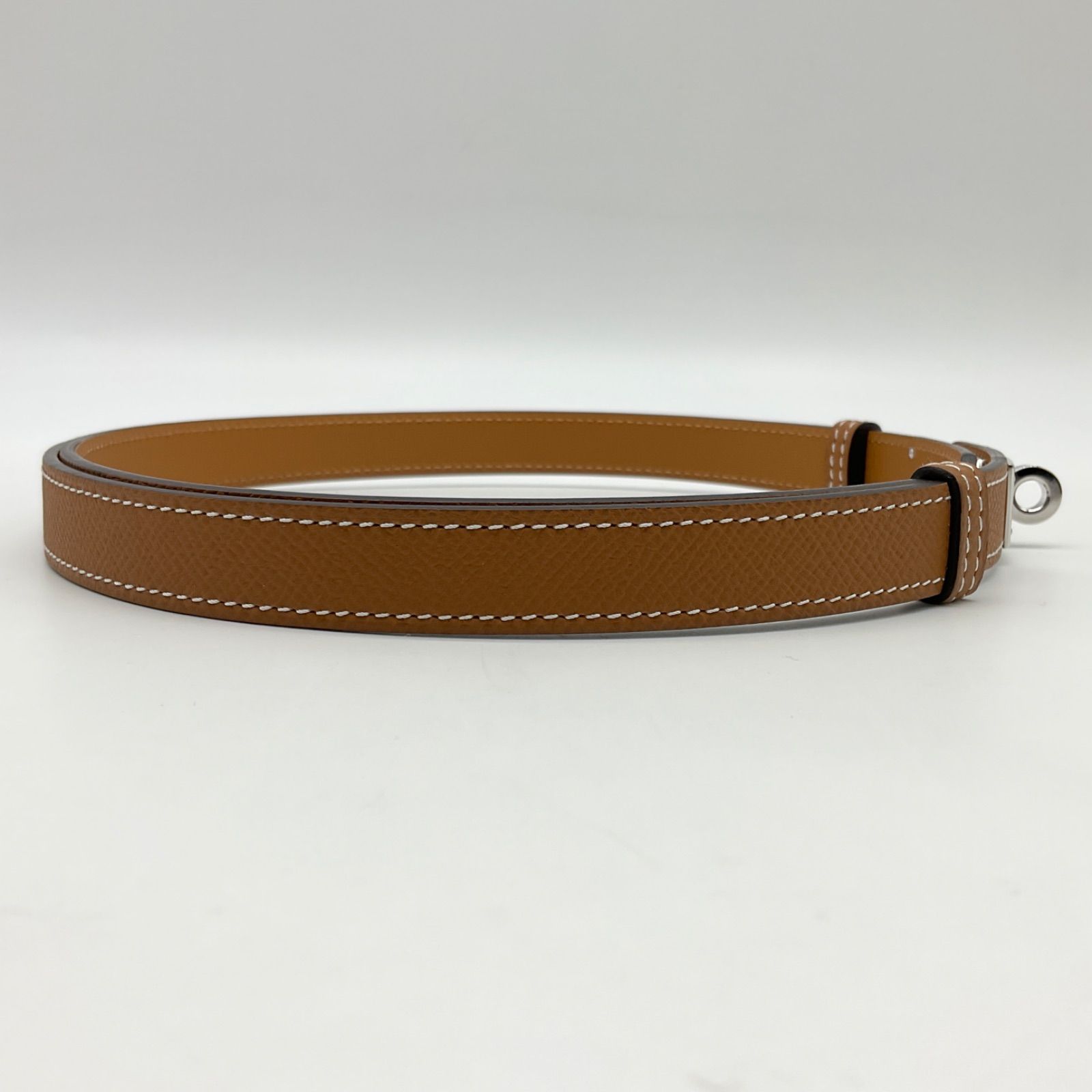 HERMES エルメス ケリー 18 ベルト ヴォーエプソン ゴールド ブラウン