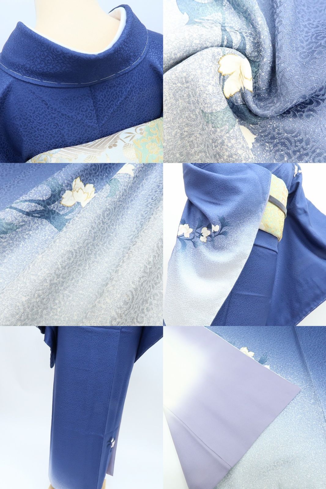 百華❀Y4367◇新品 やまと誂製 丹後ちりめん 唐花 仕付け糸付 手縫い