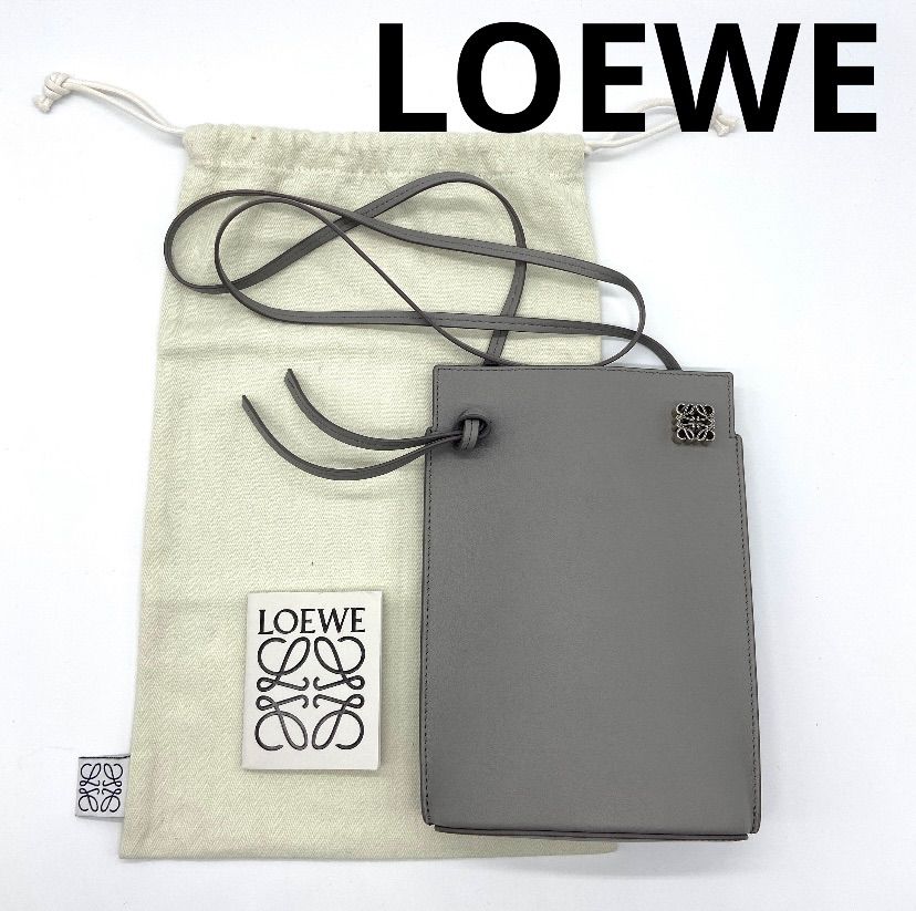 限定価格【美品】 LOEWE ロエベ グレー スマホショルダーバッグ ダイス