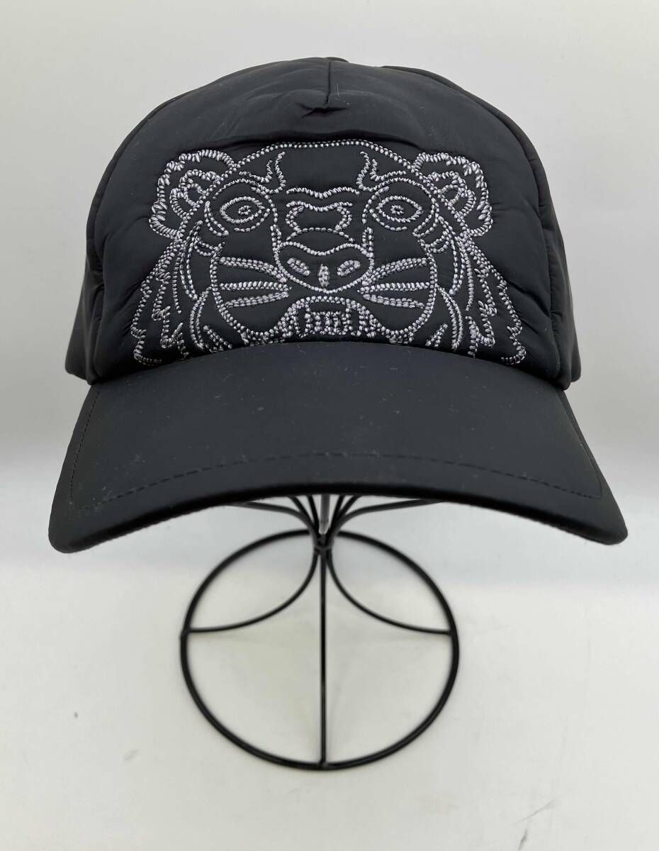 KENZO ケンゾー/ベースボールキャップ/中綿/タイガー刺繍/ブラック