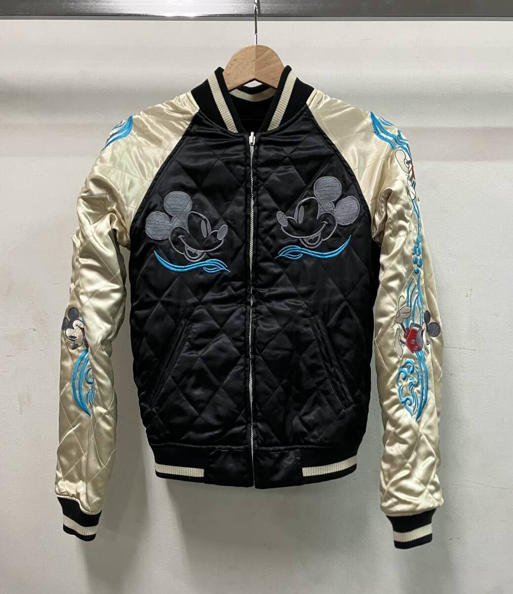 Disney ディズニー スカジャン ミッキーマウス リバーシブル 別珍 刺繍