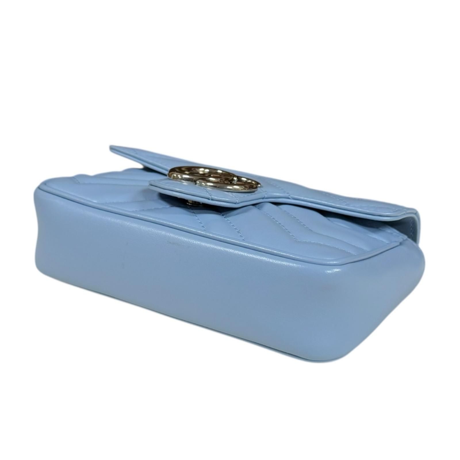 グッチ スーパーミニバッグ GGマーモント ショルダーバッグ レザー