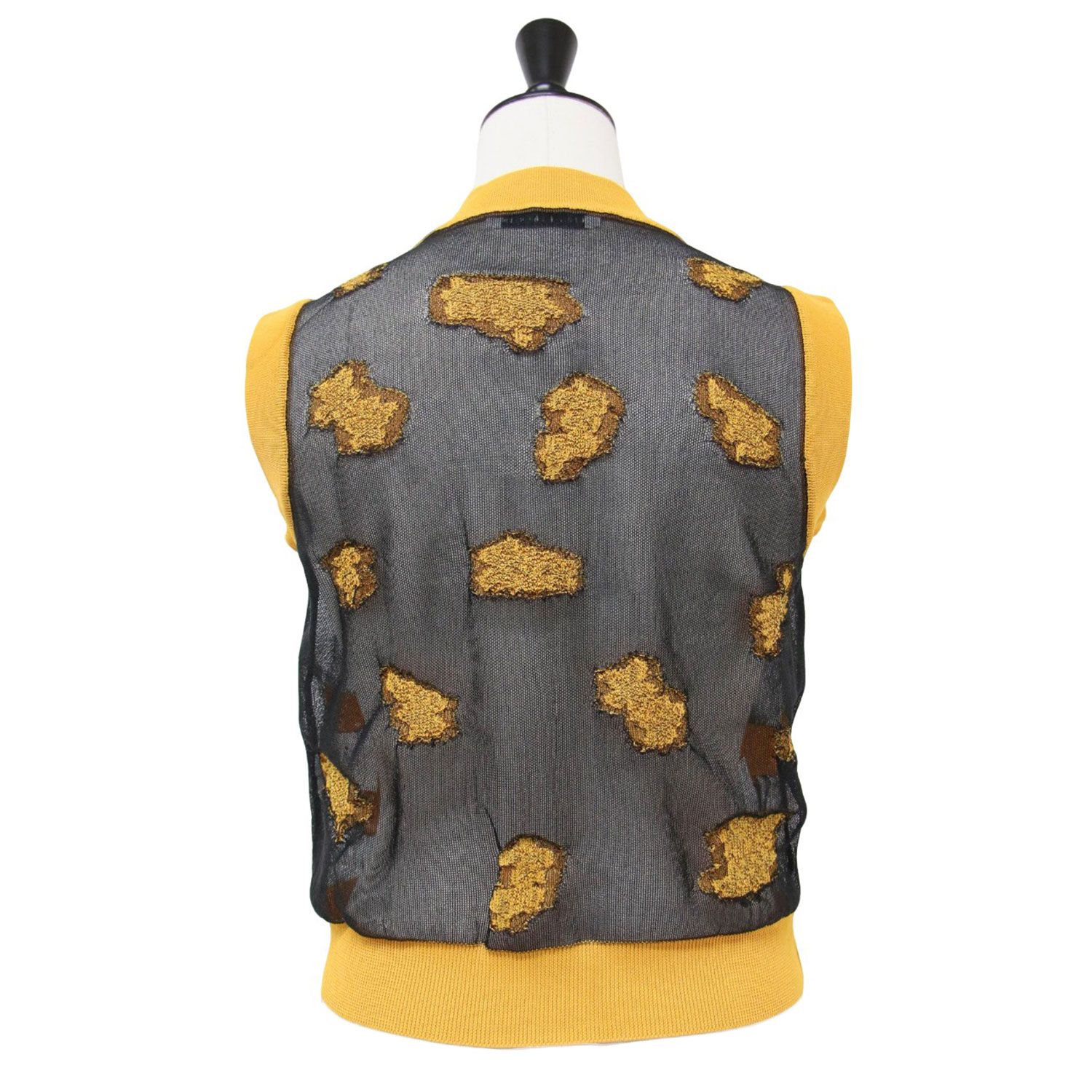 美品 CECILIE BAHNSEN セシリーバンセン ベスト イエロー ブラック XS